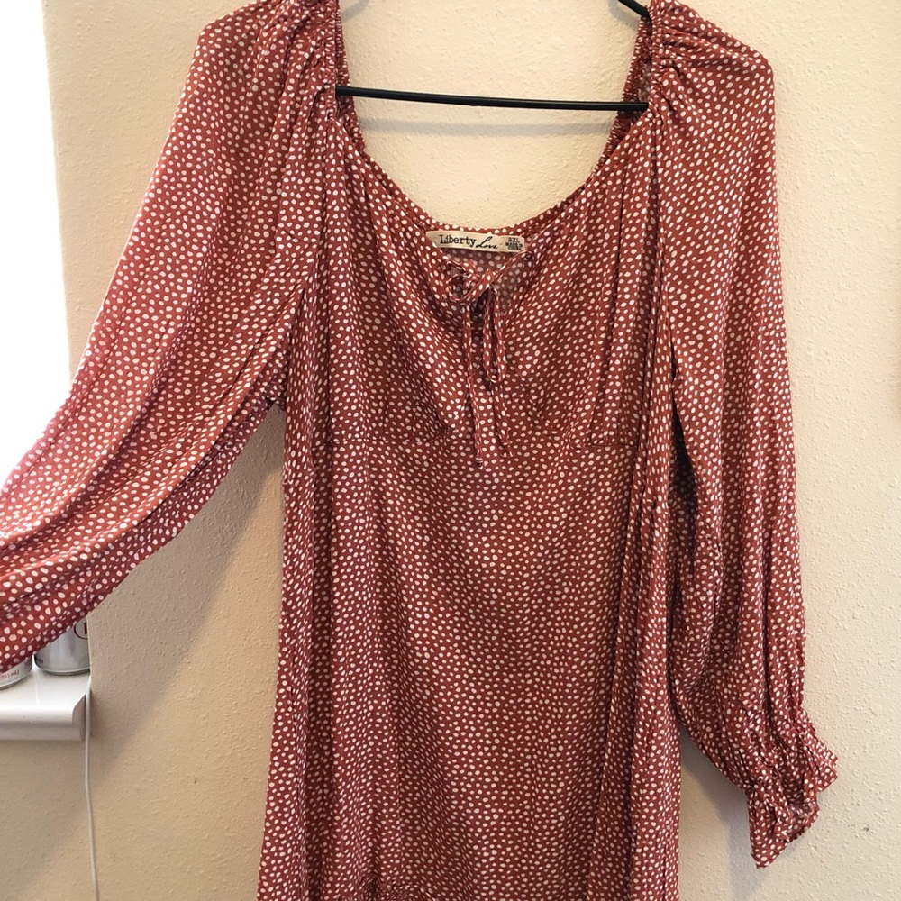Short summer dress! It’s more of a rustic orange, the photo doesn’t do justice.